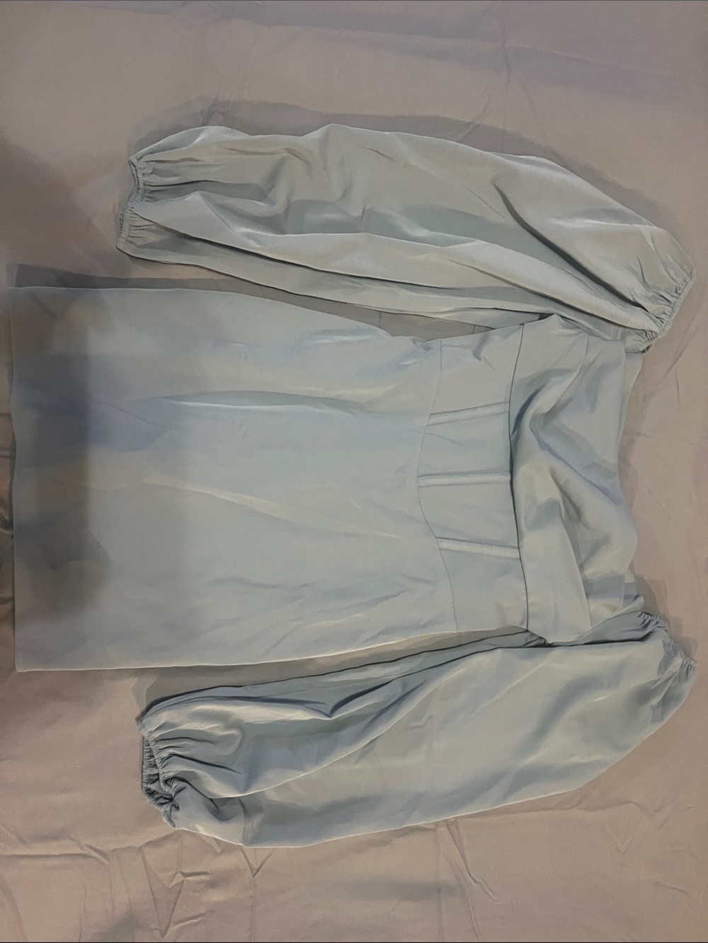 Princess Polly Light Blue Off-Shoulder Puff Sleeve Jumpsuit
